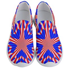 Star-explosion-burst-usa-red Men s Lightweight Slip Ons by Bedest