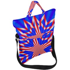 Star-explosion-burst-usa-red Fold Over Handle Tote Bag by Bedest