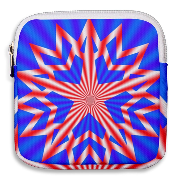 Star-explosion-burst-usa-red Mini Square Pouch