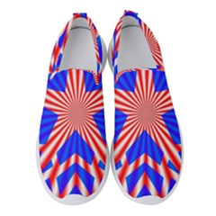 Star-explosion-burst-usa-red Women s Slip On Sneakers by Bedest