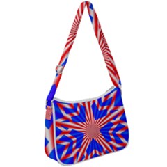 Star-explosion-burst-usa-red Zip Up Shoulder Bag by Bedest