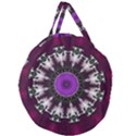 Kaleidoscope-round-circle-geometry Giant Round Zipper Tote View2