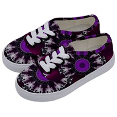 Kaleidoscope-round-circle-geometry Kids  Classic Low Top Sneakers by Bedest