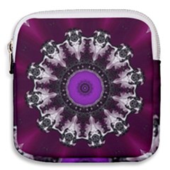 Kaleidoscope-round-circle-geometry Mini Square Pouch by Bedest