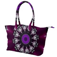 Kaleidoscope-round-circle-geometry Canvas Shoulder Bag by Bedest