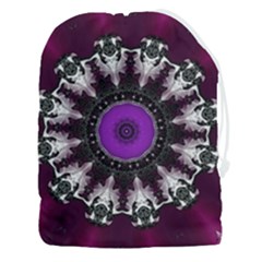 Kaleidoscope-round-circle-geometry Drawstring Pouch (3xl) by Bedest