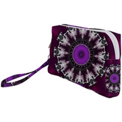 Kaleidoscope-round-circle-geometry Wristlet Pouch Bag (small) by Bedest