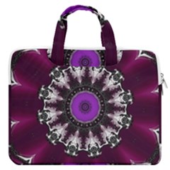 Kaleidoscope-round-circle-geometry Macbook Pro 16  Double Pocket Laptop Bag  by Bedest