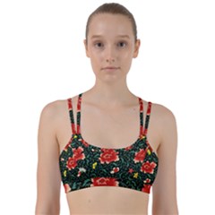 Background Vintage Japanese Design Line Them Up Sports Bra by Bedest