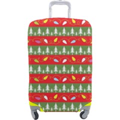 Christmas-papers-red-and-green Luggage Cover (large) by Bedest