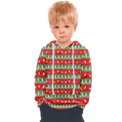 Christmas-papers-red-and-green Kids  Overhead Hoodie by Bedest