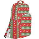 Christmas-papers-red-and-green Double Compartment Backpack View2