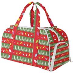 Christmas-papers-red-and-green Burner Gym Duffel Bag by Bedest