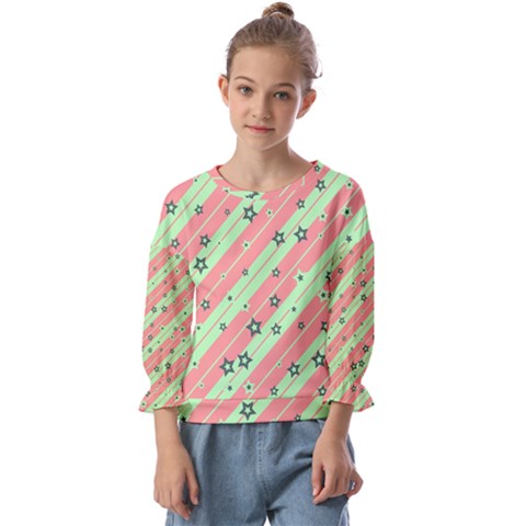 Arrangement-aesthetics-aesthetic-- Kids  Cuff Sleeve Top by Bedest