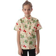 Christmas-paper-scrapbooking-- Kids  Short Sleeve Shirt