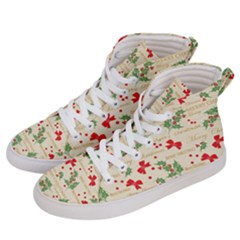 Christmas-paper-scrapbooking-- Men s Hi-top Skate Sneakers by Bedest