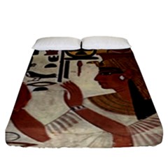 Hieroglyphics-goddess-queen Fitted Sheet (king Size) by Bedest