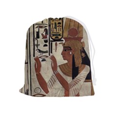 Hieroglyphics-goddess-queen Drawstring Pouch (xl) by Bedest