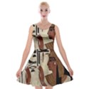 Hieroglyphics-goddess-queen Velvet Skater Dress View1