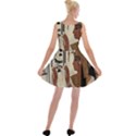 Hieroglyphics-goddess-queen Velvet Skater Dress View2