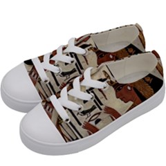 Hieroglyphics-goddess-queen Kids  Low Top Canvas Sneakers by Bedest