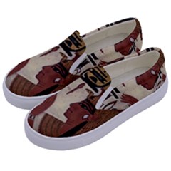 Hieroglyphics-goddess-queen Kids  Canvas Slip Ons by Bedest