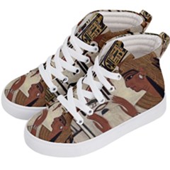 Hieroglyphics-goddess-queen Kids  Hi-top Skate Sneakers by Bedest