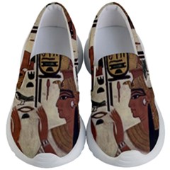 Hieroglyphics-goddess-queen Kids Lightweight Slip Ons by Bedest