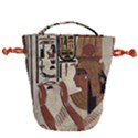 Hieroglyphics-goddess-queen Drawstring Bucket Bag View1