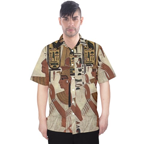 Hieroglyphics-goddess-queen Men s Hawaii Shirt by Bedest