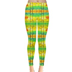 Birds-beach-sun-abstract-pattern Everyday Leggings  by Bedest