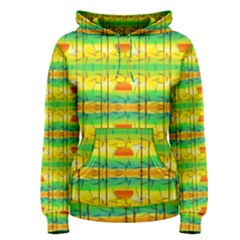 Birds-beach-sun-abstract-pattern Women s Pullover Hoodie by Bedest