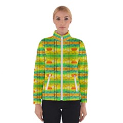 Birds-beach-sun-abstract-pattern Women s Bomber Jacket by Bedest