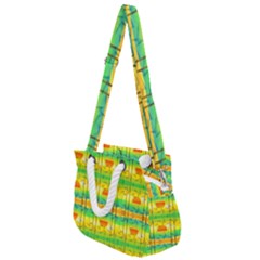 Birds-beach-sun-abstract-pattern Rope Handles Shoulder Strap Bag