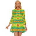 Birds-beach-sun-abstract-pattern Long Sleeve Babydoll Dress View1