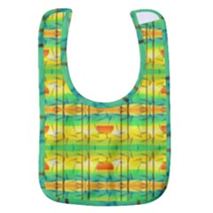 Birds-beach-sun-abstract-pattern Baby Bib by Bedest