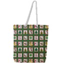 Christmas-paper-christmas-pattern Full Print Rope Handle Tote (Large) View1