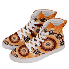 Abstract-kaleidoscope-colorful Men s Hi-top Skate Sneakers by Bedest