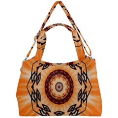 Abstract-kaleidoscope-colorful Double Compartment Shoulder Bag by Bedest