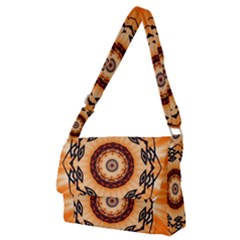 Abstract-kaleidoscope-colorful Full Print Messenger Bag (m) by Bedest