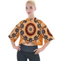 Abstract-kaleidoscope-colorful Mock Neck T-Shirt View1