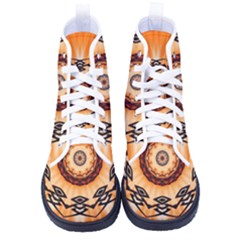 Abstract-kaleidoscope-colorful Kid s High-top Canvas Sneakers