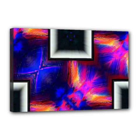 Box-abstract-frame-square Canvas 18  X 12  (stretched) by Bedest