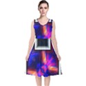 Box-abstract-frame-square V-Neck Midi Sleeveless Dress  View1