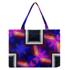 Box-abstract-frame-square Zipper Medium Tote Bag by Bedest