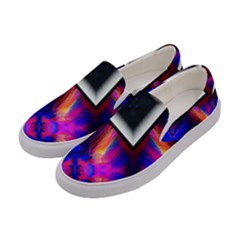 Box-abstract-frame-square Women s Canvas Slip Ons by Bedest