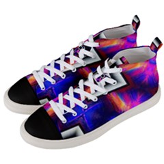 Box-abstract-frame-square Men s Mid-top Canvas Sneakers by Bedest