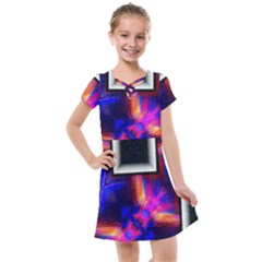 Box-abstract-frame-square Kids  Cross Web Dress by Bedest