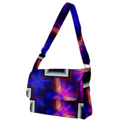 Box-abstract-frame-square Full Print Messenger Bag (l) by Bedest