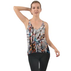 Forest-abstract-artwork-colorful Chiffon Cami by Bedest